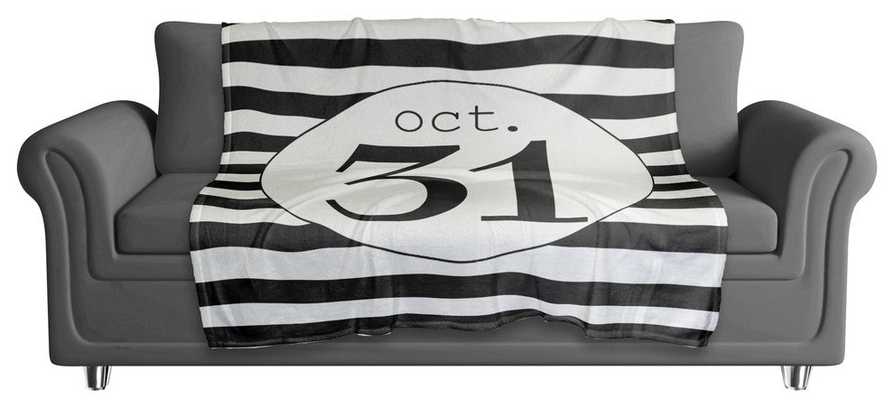 October 31st Stripes Fleece Blanket