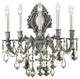 Elegant Monarch Wall Sconce, Pewter Finish With Royal Cut Crystal
