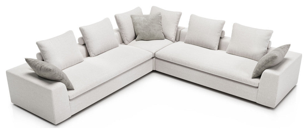 Lucerne Modular Chaise, Ashen Fabric, Ashen Fabric, Set03-3pc