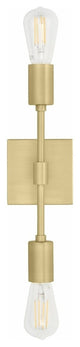 Berbella 2-Light Bathroom Wall Sconce, Satin Brass