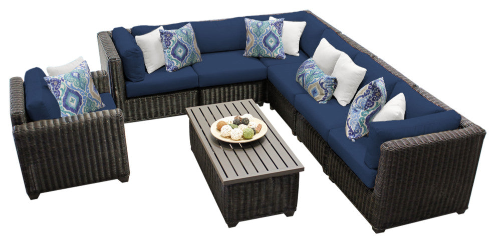 Venice 8 Piece Outdoor Wicker Patio Furniture Set 08b