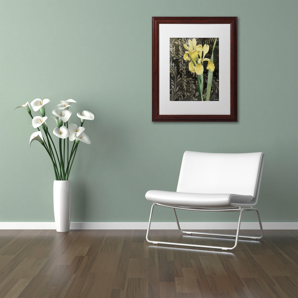 Color Bakery ''Ode to Yellow Flowers'', Wood Frame, White Mat, 16x20