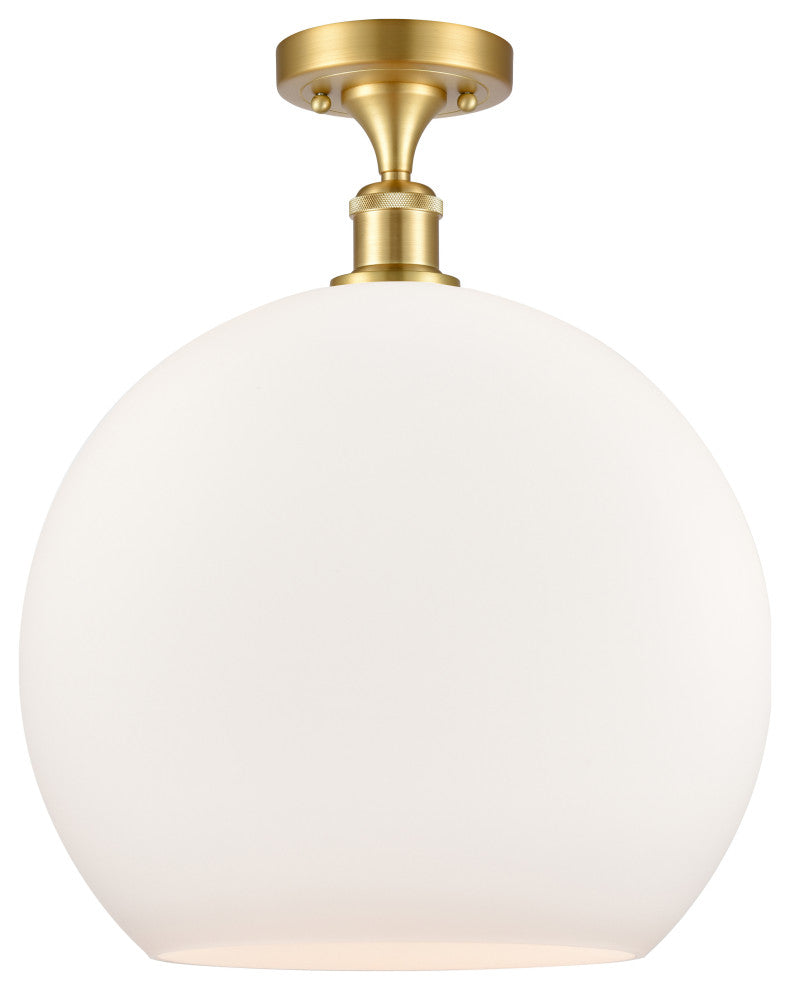 Innovations 516-1C-SG-G121-14 1-Light Semi-Flush Mount, Satin Gold