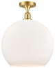 Innovations 516-1C-SG-G121-14 1-Light Semi-Flush Mount, Satin Gold