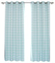 Oversize Houndstooth Printed Curtains, Pair, Mint, 84"