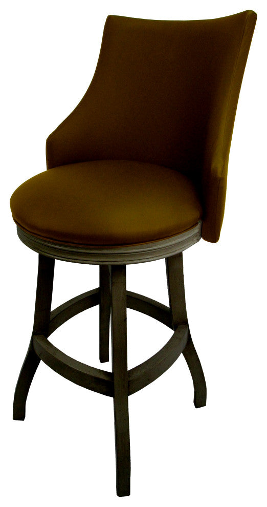 Swivel Wood Bar Stool 30", Bellissima, Brown, Dark Shadow