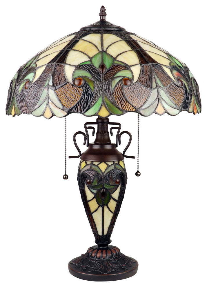 Liaison Victorian-Style 3 Light Double Lit Table Lamp 16" Wide