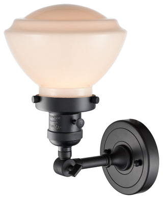 Olean 1-Light Sconce, Matte Black, Matte White