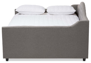 Mira Fabric Upholstered Daybed, Gray, Queen