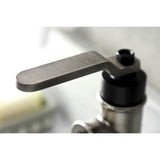 Single-Handle Bathroom Faucet With Push Pop-Up, Matte Black/Black Stainless