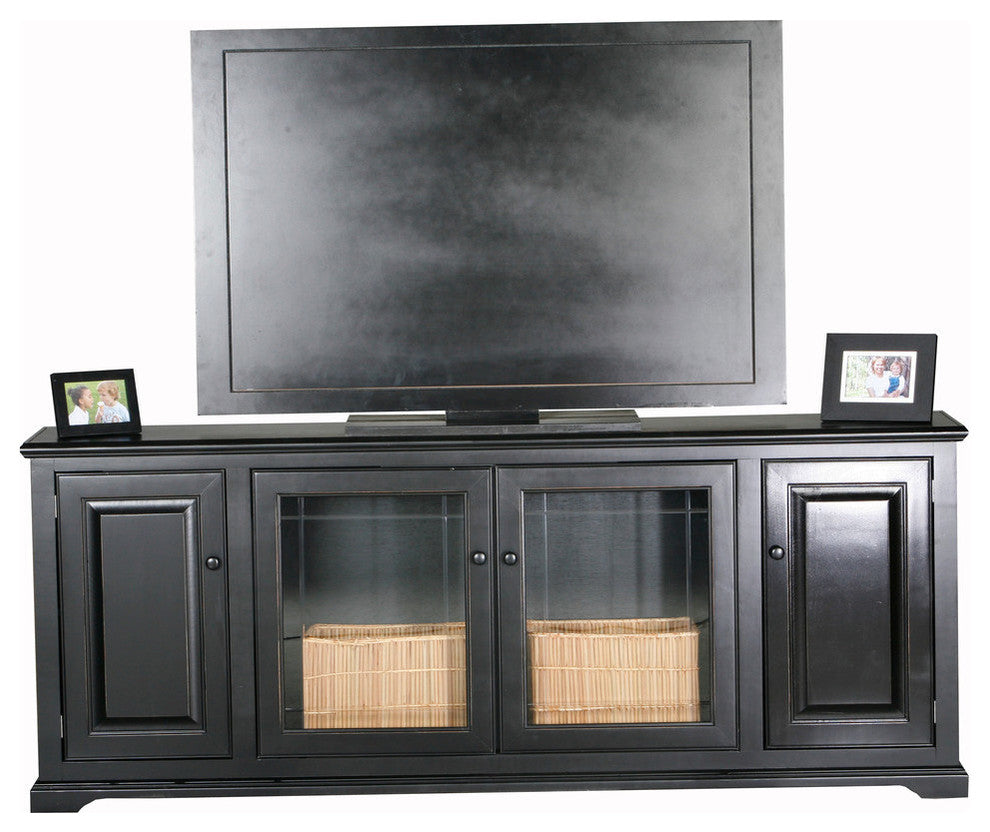 Eagle Furniture Savannah 80" Thin Entertainment Console, Midnight Blue