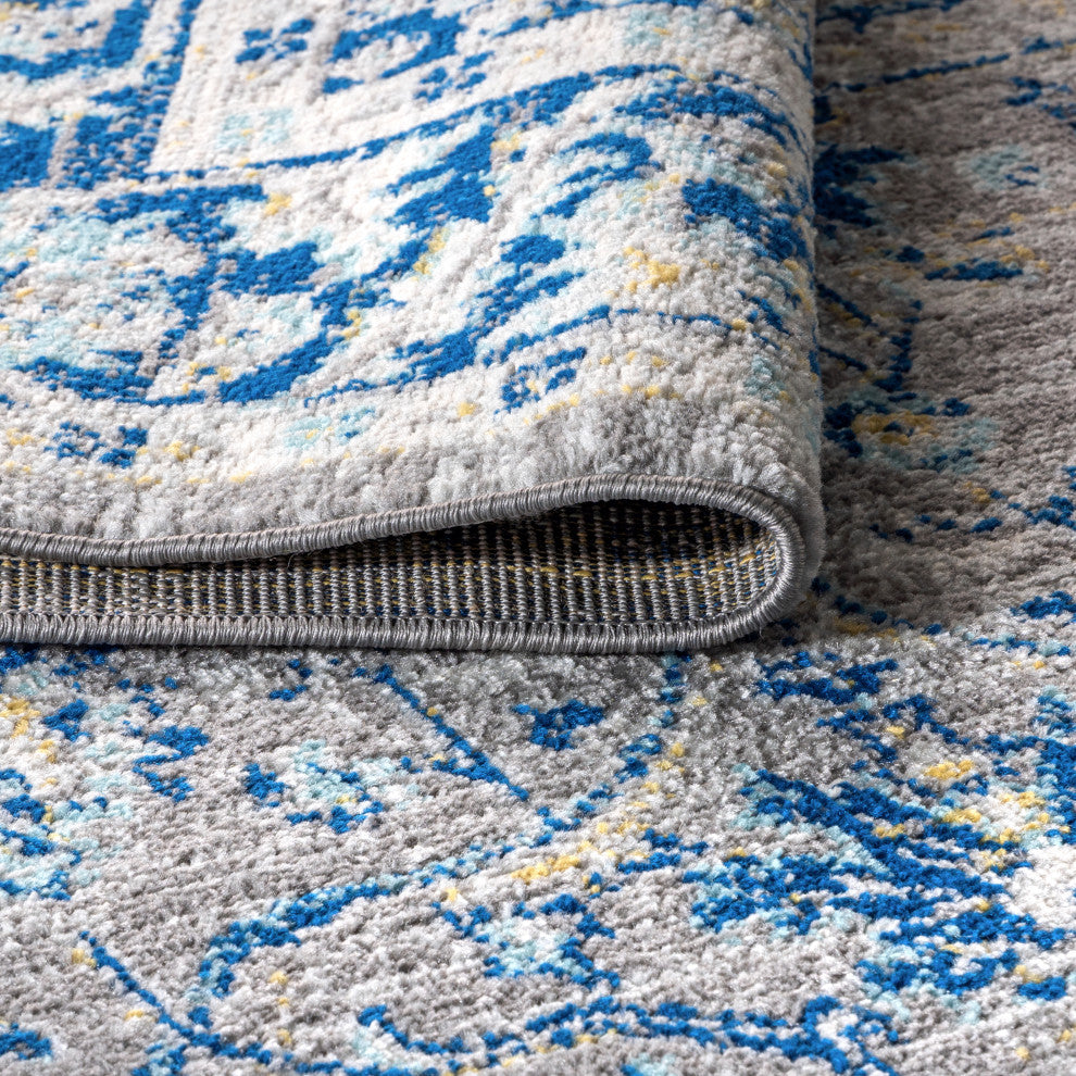 Modern Persian Boho Floral Area Rug, 8 X 10