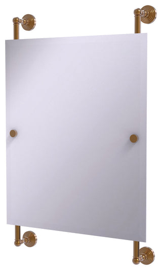 Waverly Place Rectangular Frameless Rail Mounted Mirror, Brushed Bronze