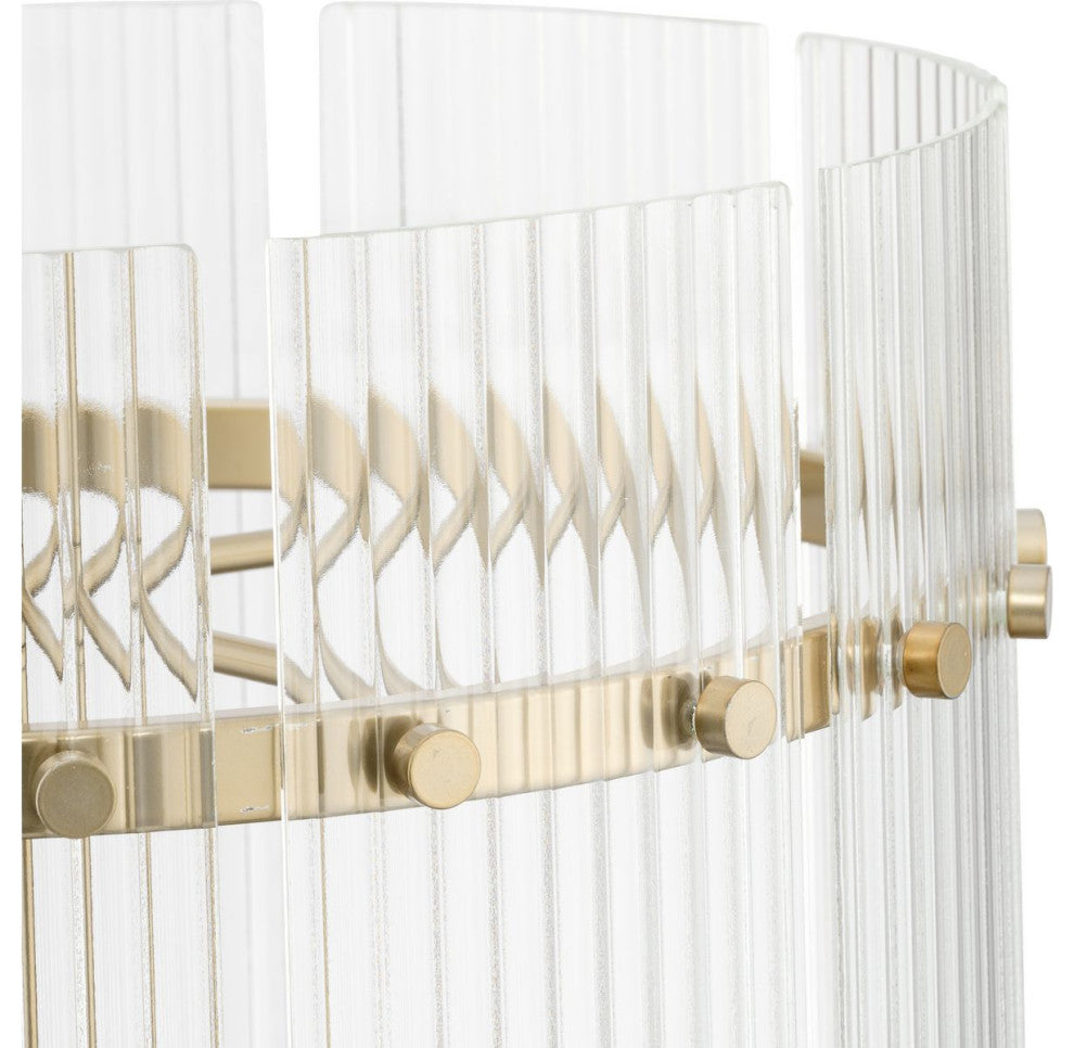 Seville Collection 4-Light Contemporary Foyer Light, Soft Gold