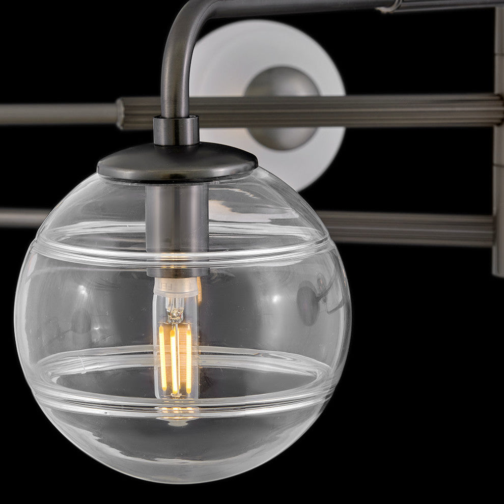 Fredrick Ramond Oberon Large Adjustable Single Tier Chandelier, Black Oxide