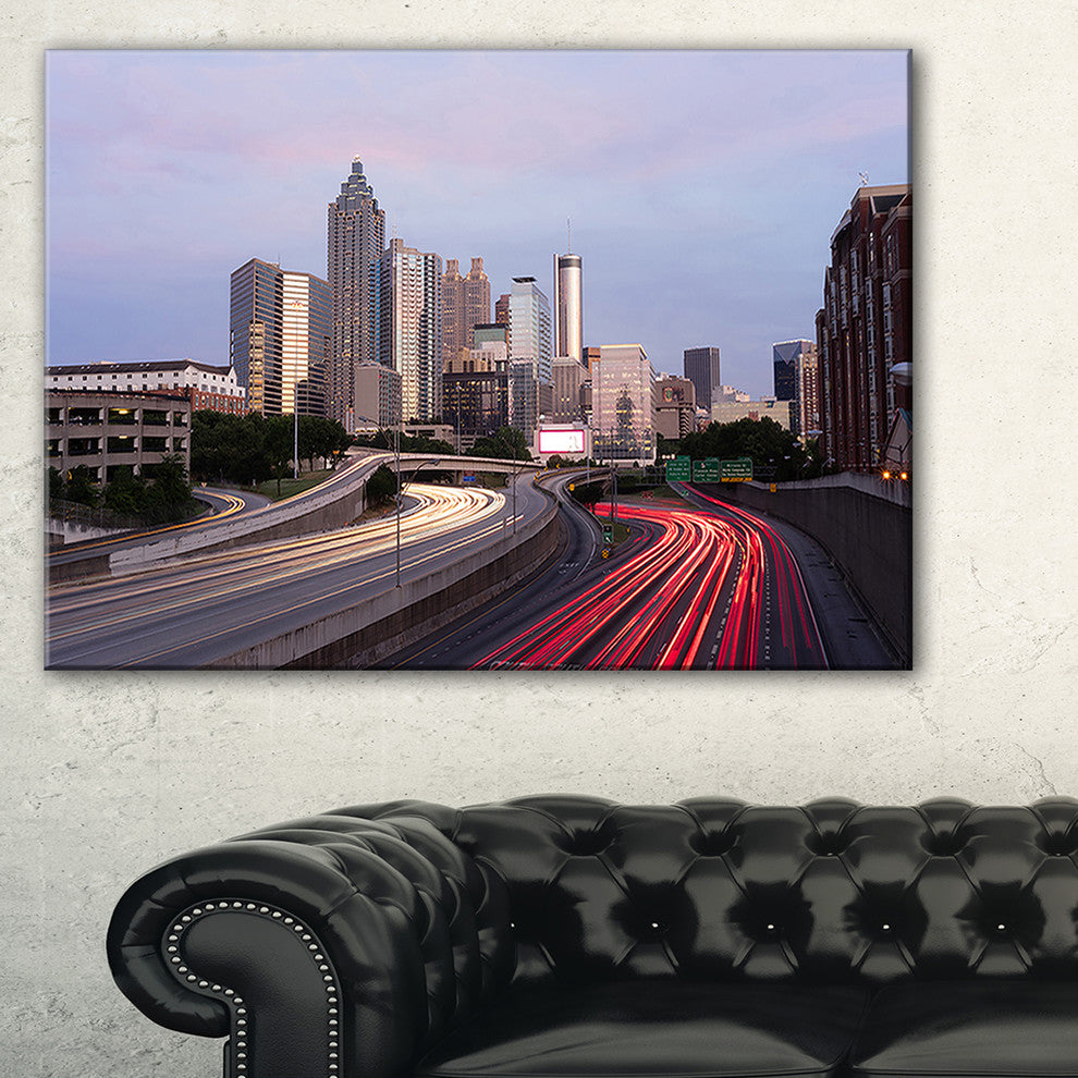 "Atlanta Georgia Rush Hour Traffic at Dusk" Wall Art, 40"x30"