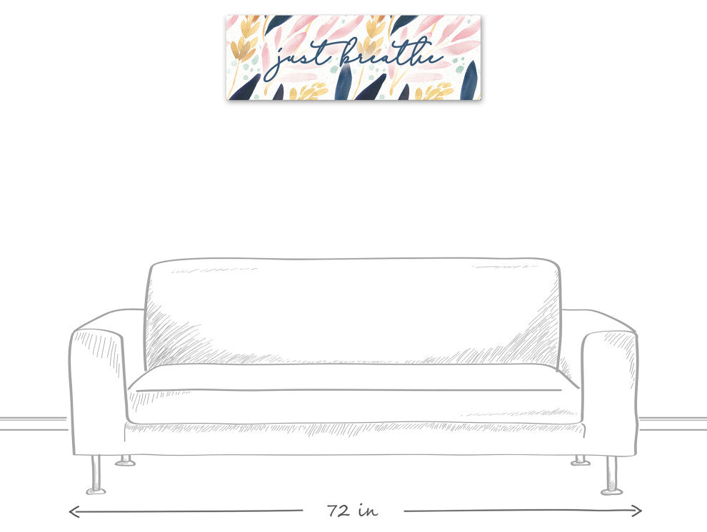 Just Breathe 12x36 Canvas Wall Art