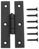 Cabinet Hinge Black Wrought Iron Hinge H Flush 3'' H Pack of 20