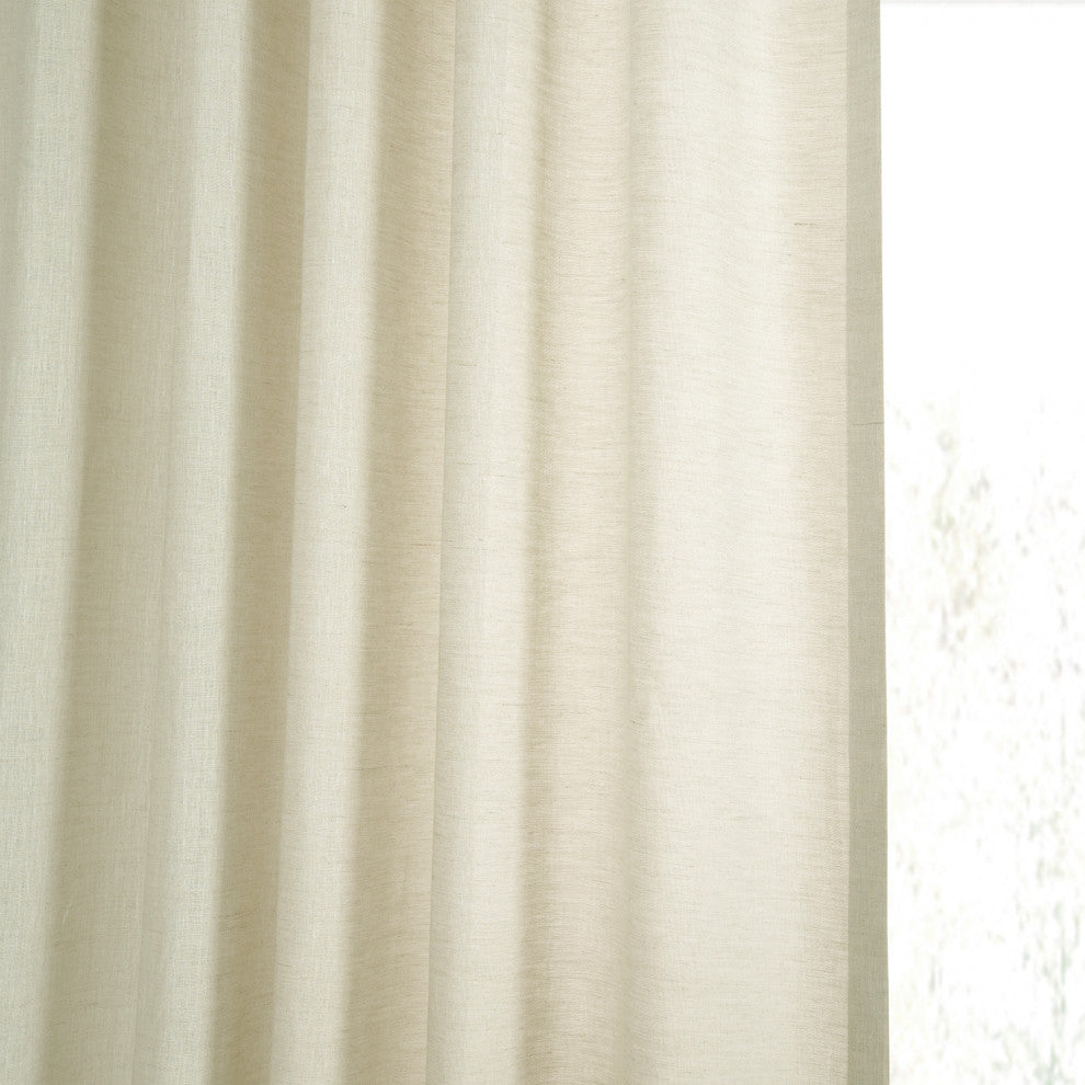 Birch Linen Sheer Curtain Single Panel, 50"x120"
