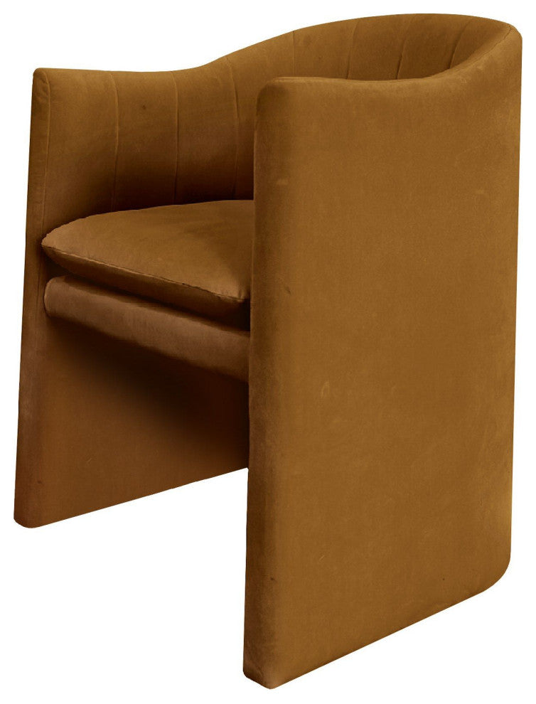 Modrest Danube Modern Burnt Orange Fabric Dining Chair