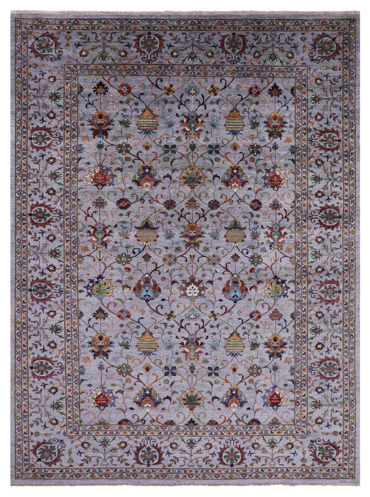 9' 0" X 12' 0" Persian Tabriz Handmade Wool Rug Q8216