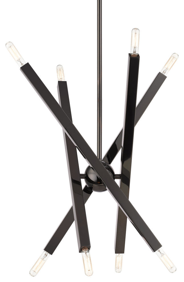 Livex Lighting Monaco 8-Light Black Chrome Chandelier