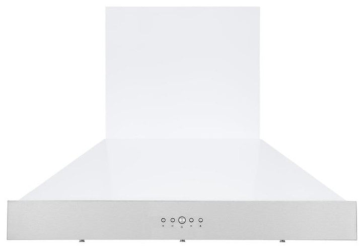 36 in. 600 CFM Wall Mount Pyramid Range Hood in White