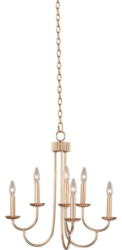 Kalco Lighting Kiera 6 Light 2 Tier Chandelier in Modern Gold