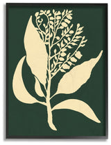 Plant Silhouette Green Yellow Design, 16"x20"