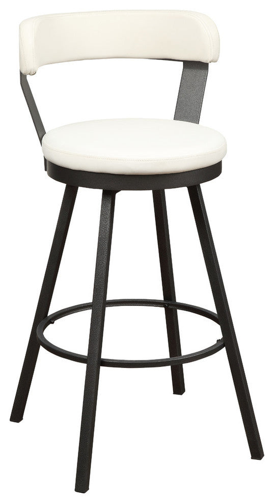 Sonya Pub Height Swivel Stools, Set of 2, White