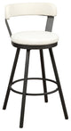 Sonya Pub Height Swivel Stools, Set of 2, White
