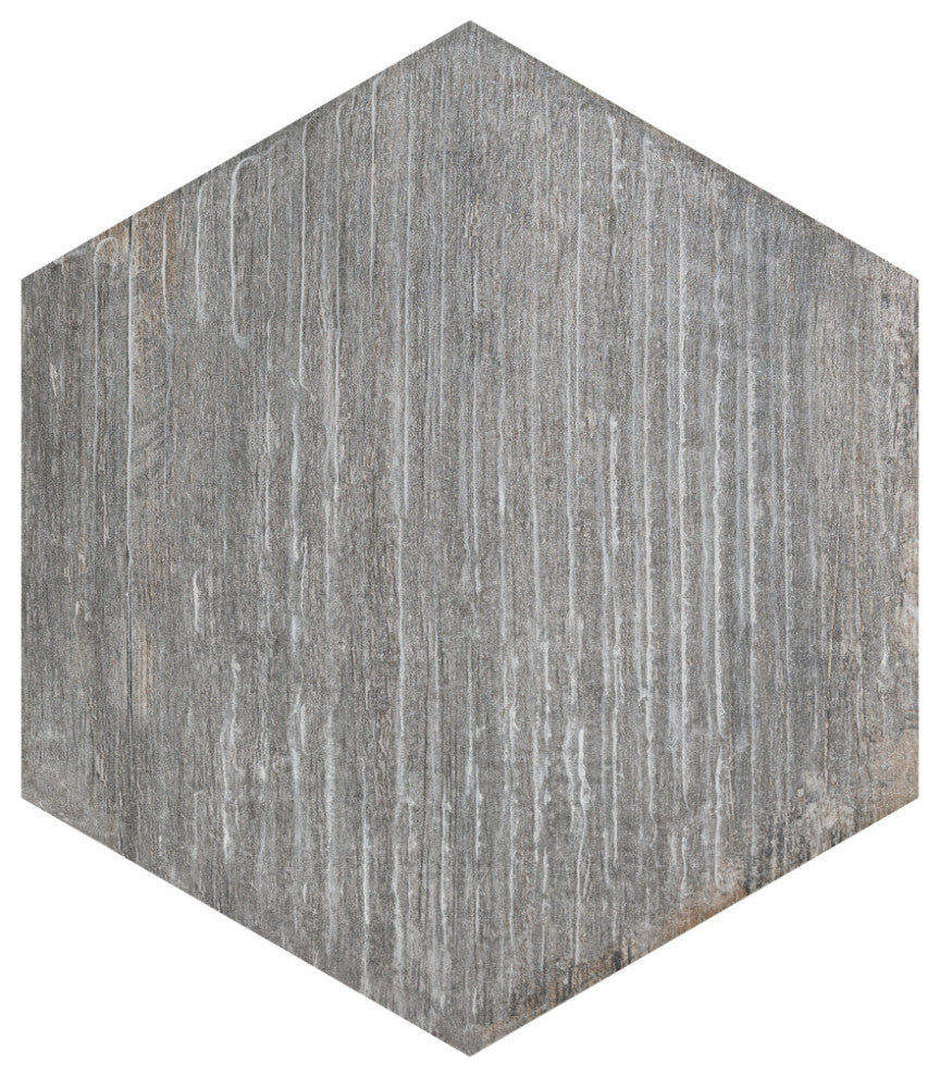 Retro Mini Hex Cendra Porcelain Floor and Wall Tile