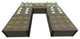 Weathered Wood Walk-In Jumbo U-Shape' 12'x12' 22" Raised Garden Bed, 1" Profile