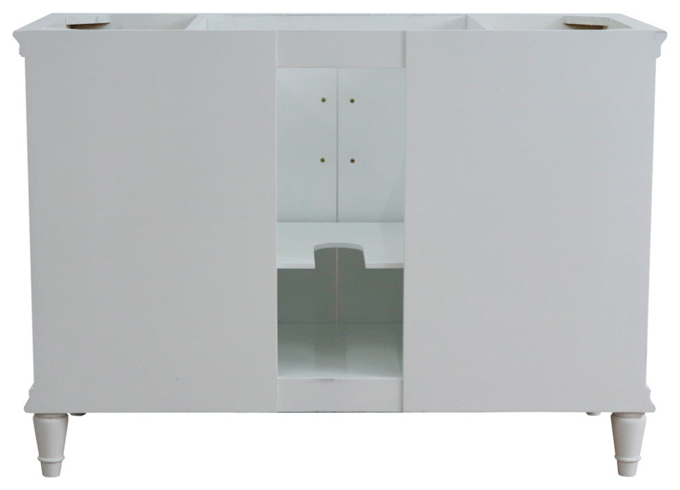 48" Single Vanity, White Finish- Cabinet Only