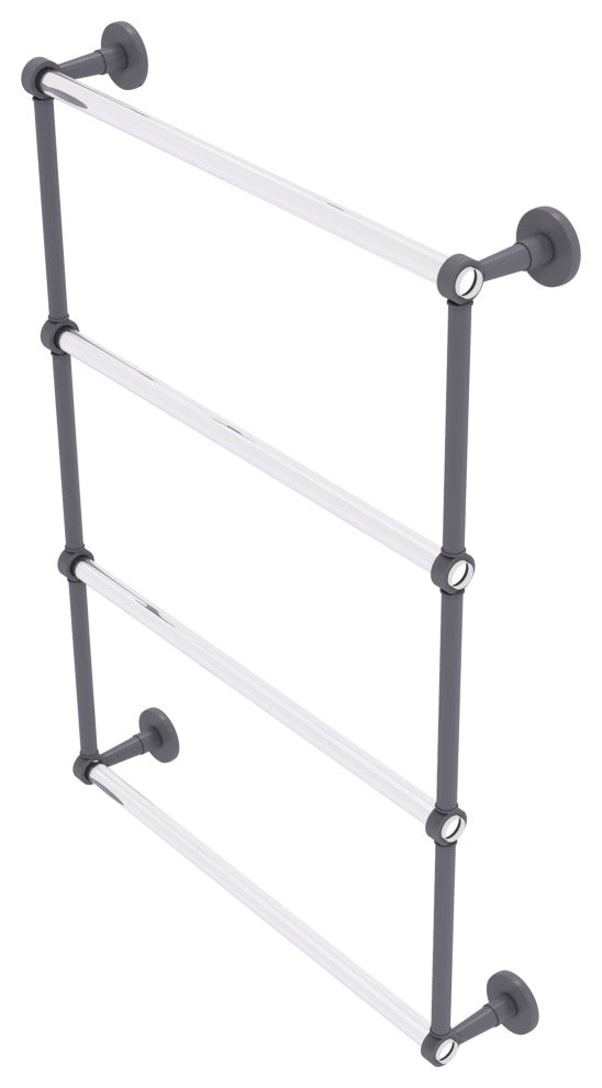 Clearview 4 Tier Ladder Towel Bar, Matte Gray, 24"