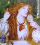 Dante Gabriel Rossetti Woman Combing Her Hair, 20"x25" Wall Decal