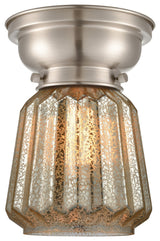 Chatham 1-Light Flush Mount, Brushed Satin Nickel, Mercury