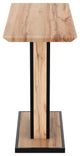 Modern MDF/Metal Console Table, Natural/Black