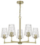 21" Metal Chandelier, Antique Brass