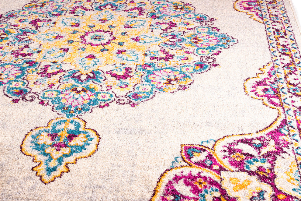 Turpin Bohemian Traditional Rug - Pink - 7' 10" X 9' 10"