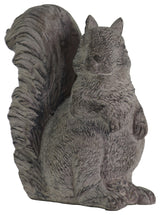 Sitting Squirrel Cement Figurine, Concrete Gray