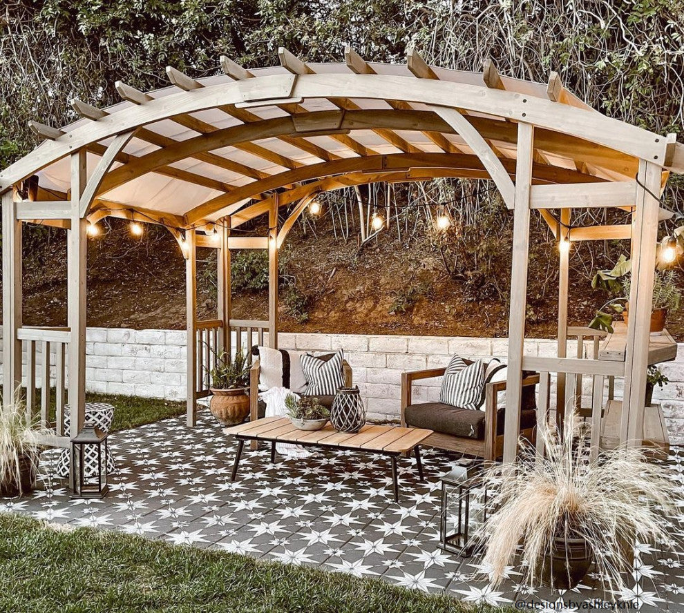 SummerCove Bellucci 10'x14' Cedar Framed Arched Pergola