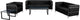 HERCULES Regal Series Reception Set in LeatherSoft, Black