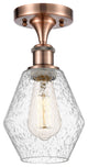 Innovations 516-1C-AC-G654-6 1-Light Semi-Flush Mount, Antique Copper