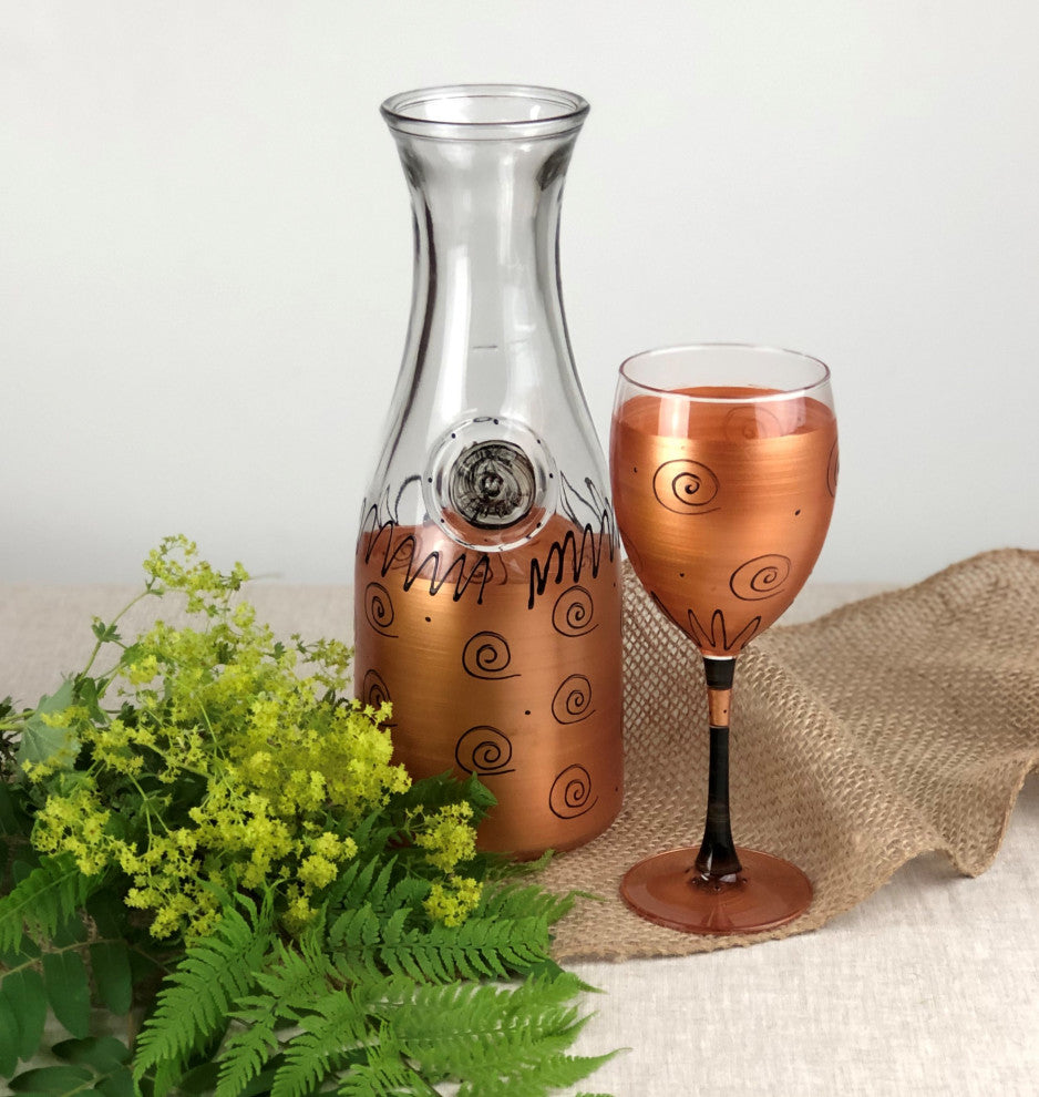 Gold Curl Carafe