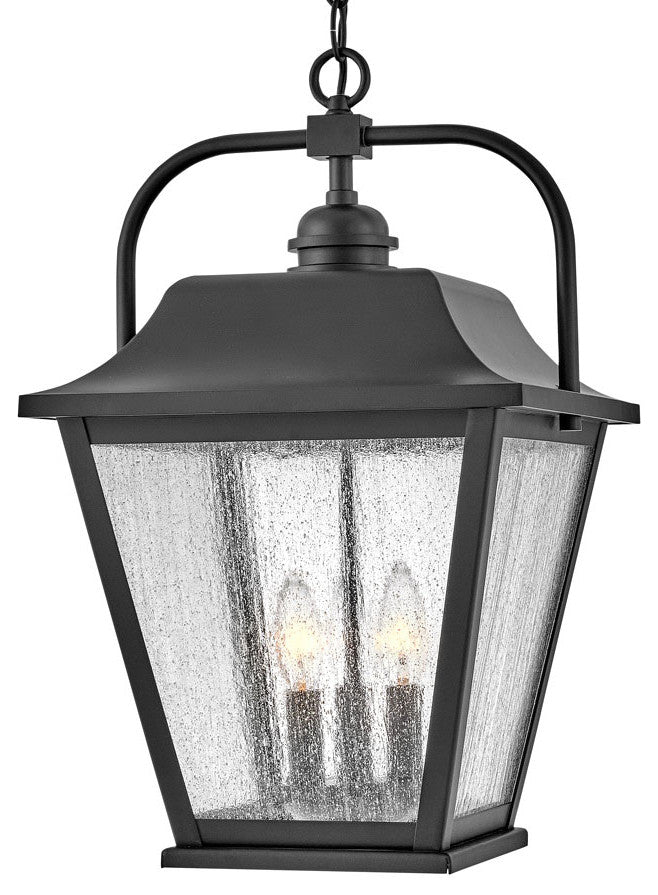 Hinkley Lighting 10012 Kingston 3 Light 12"W Taper Candle Pendant - Black