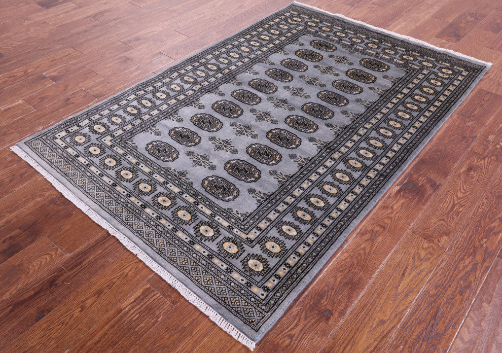 4' 0" X 6' 2" Silky Bokhara Hand Knotted Wool Rug - Q21834
