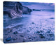 Calm Time Lapse on Beach at Sunset, Large Seashore Canvas Wall Art, 20"x12"