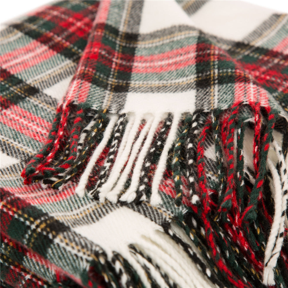 60"L Plaid Woven Throw