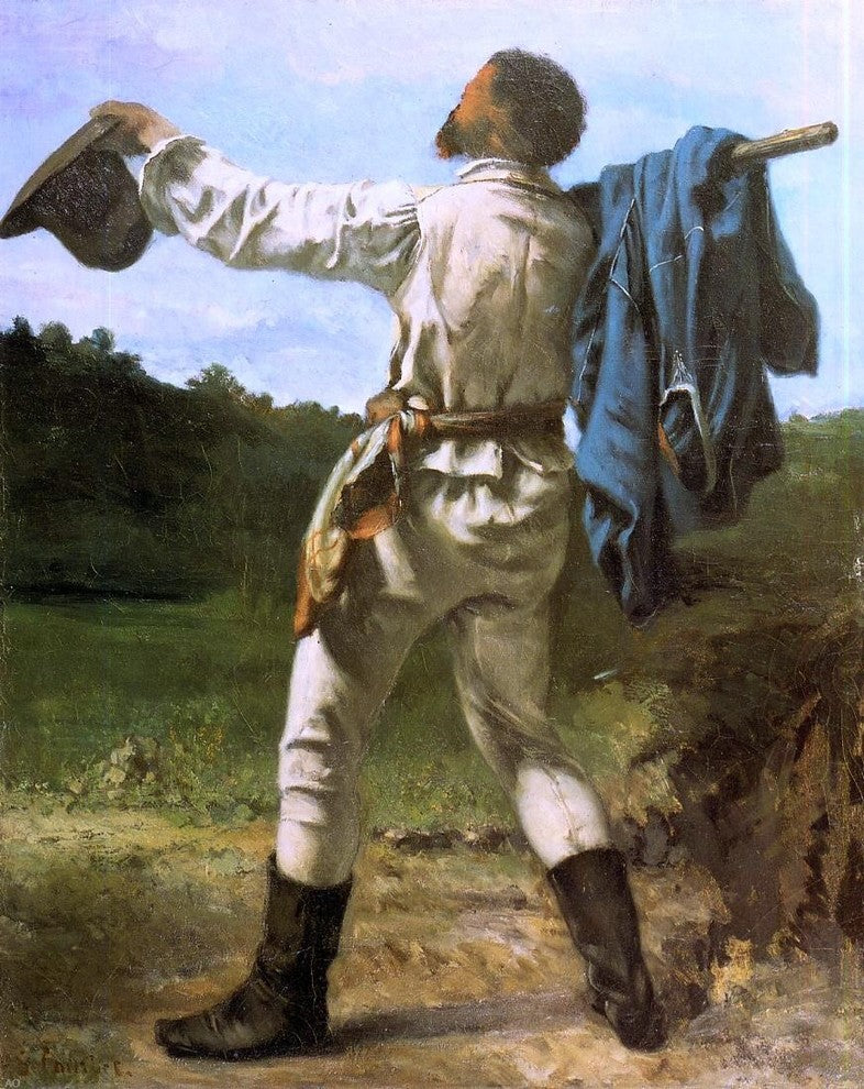 Gustave Courbet The Homecoming, Gallery Wrapped Canvas Print, 20"x25"